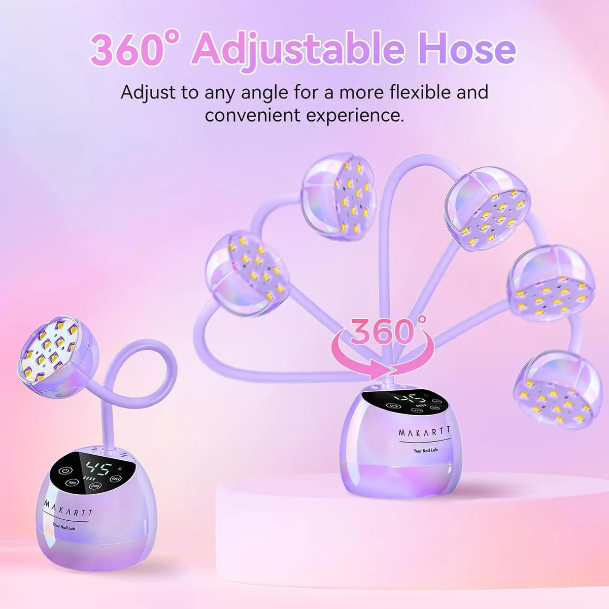 Makartt Cordless USB Gooseneck UV LED Nail Lamp With Timer