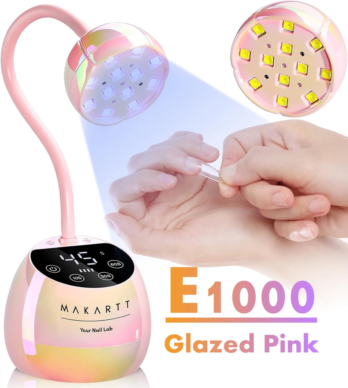 Makartt Cordless USB Gooseneck UV LED Nail Lamp With Timer