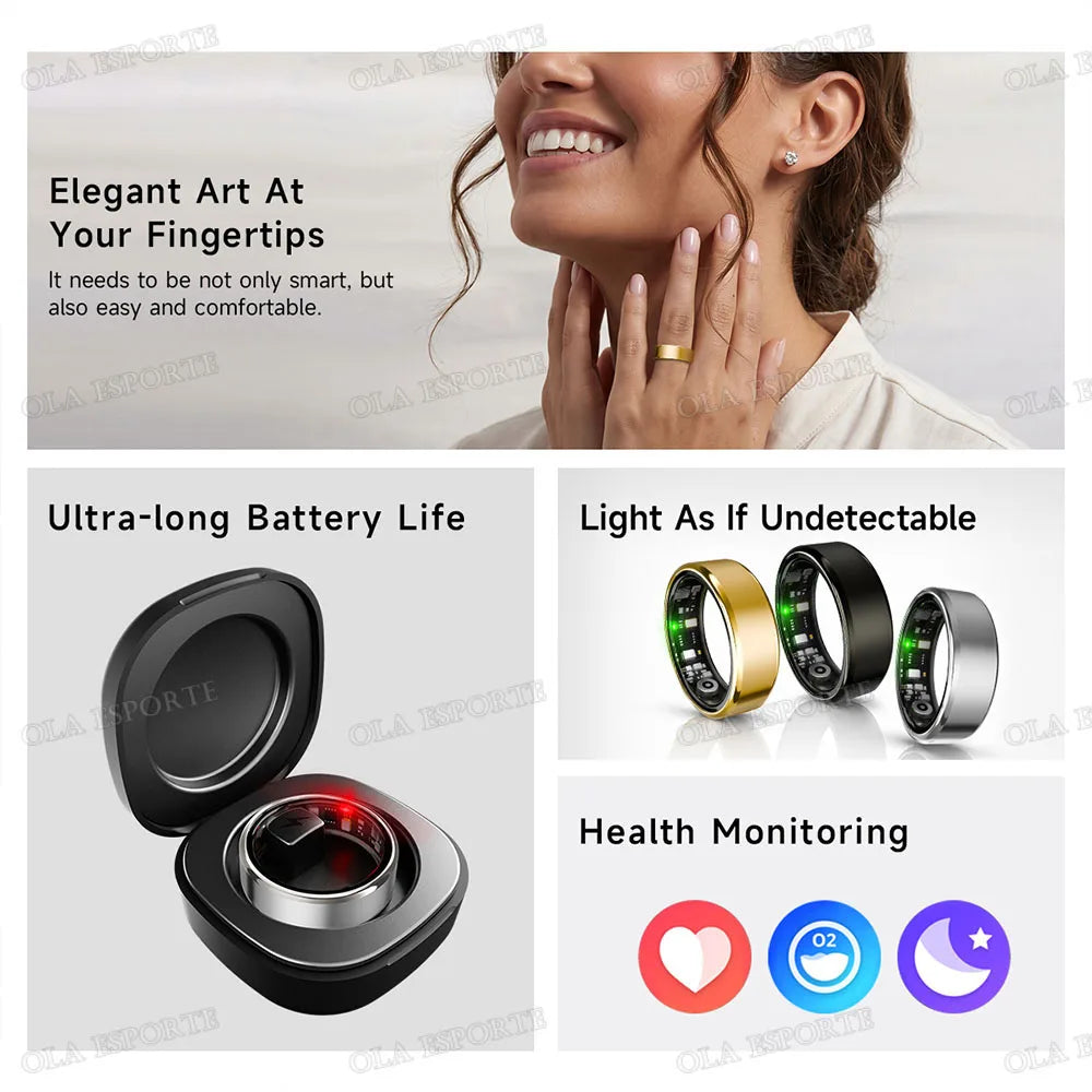 Ola Esporte Smart Ring Fitness Tracker Heart Rate Sleep Monitor