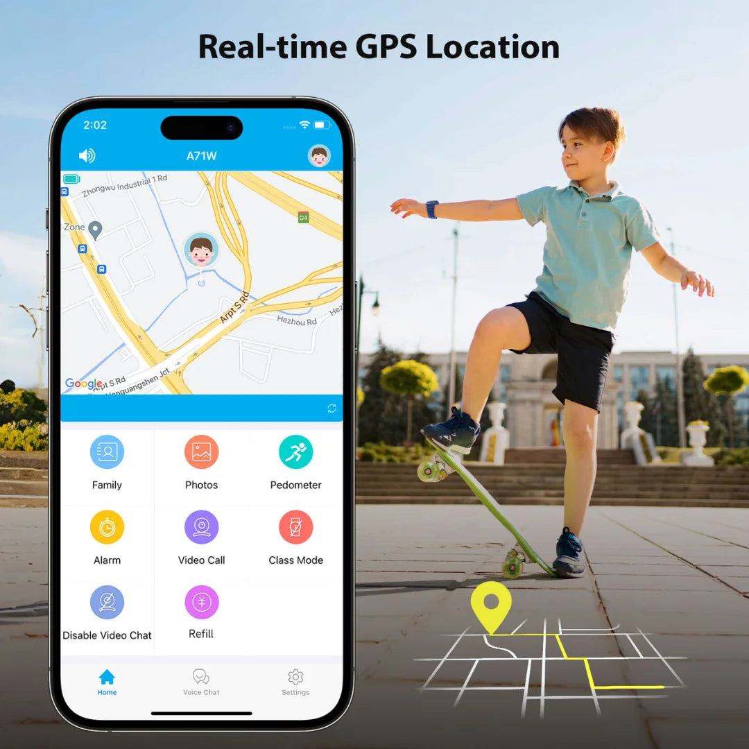 Kids 4G Smart Watch With GPS Video Calls And Chat