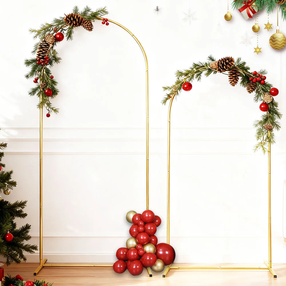 Gold Metal Wedding Arch Backdrop Stand Kit