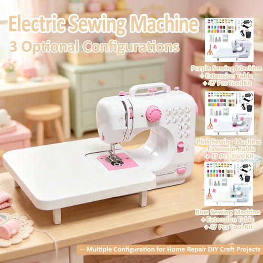 Portable Mini Electric Sewing Machine With Complete Sewing Kit