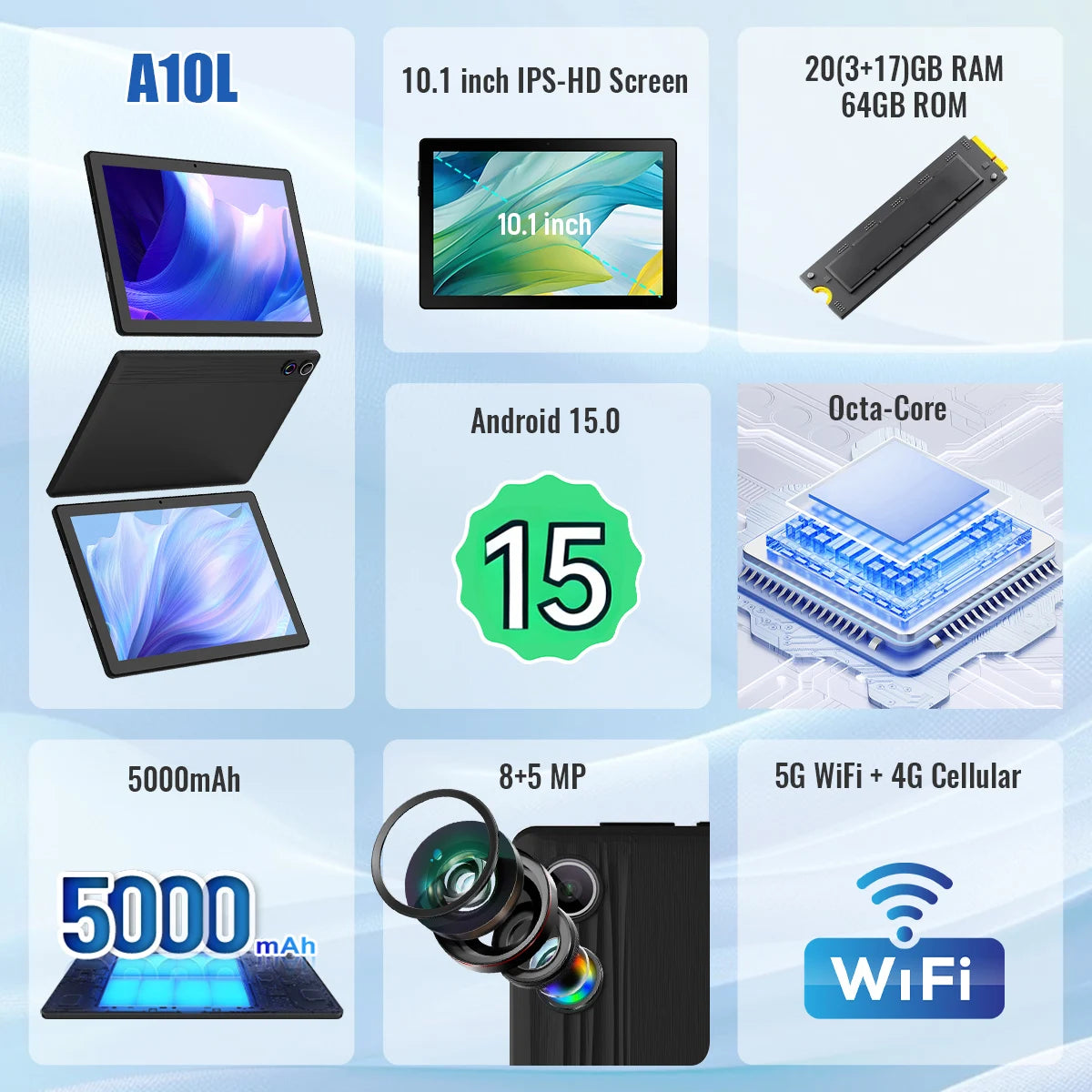 URAO Android 15 Tablet With Premium Accessories Bundle