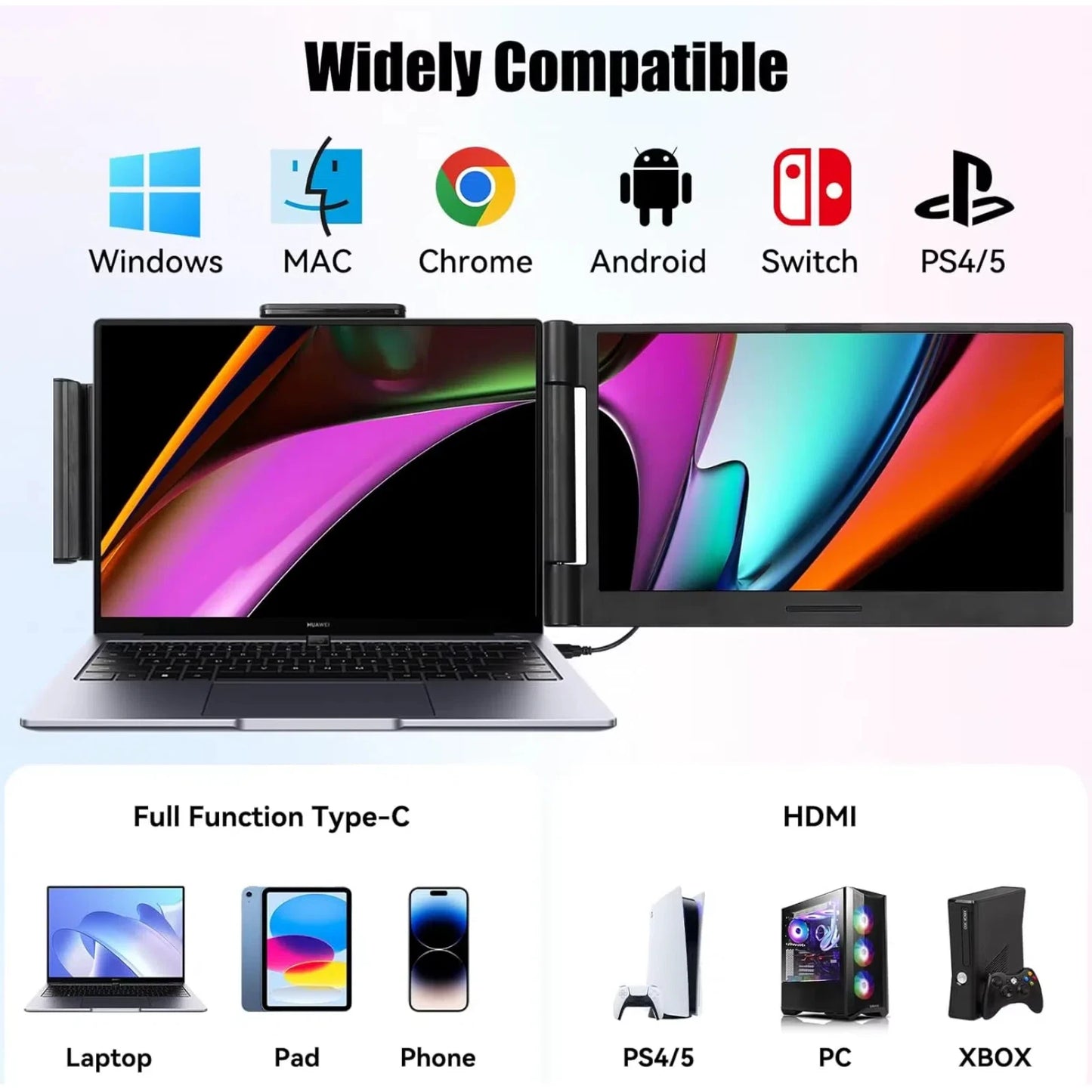 AEEZO-US Laptop Screen Extender 1080P IPS Portable Monitor