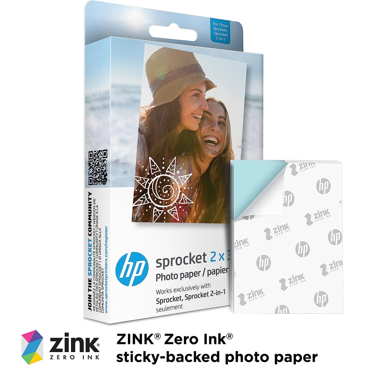 HP Sprocket Portable Instant Photo Printer Zink Paper Bundle