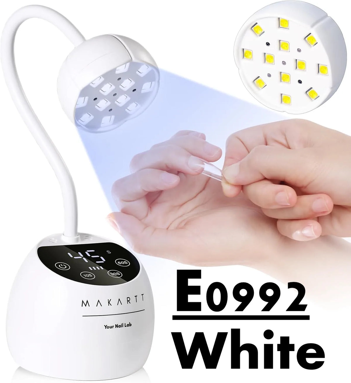 Makartt Cordless USB Gooseneck UV LED Nail Lamp With Timer