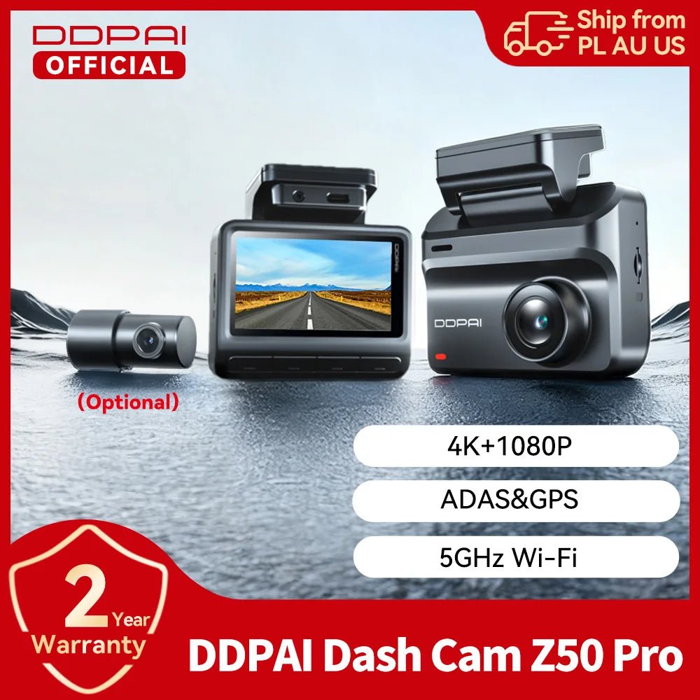 DDPAI Z50 Pro 4K Front And Rear Dash Cam Recorder