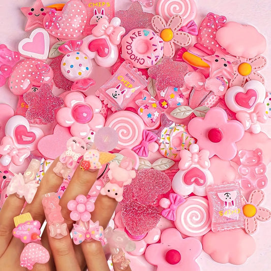Mixed Candy Slime Charms And Resin Nail Art Decorations