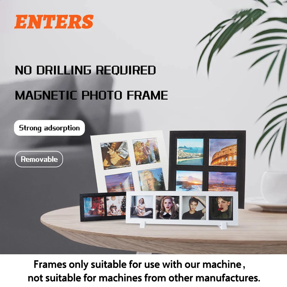 Blank 50Mm Square Plastic Photo Picture Frame Magnet