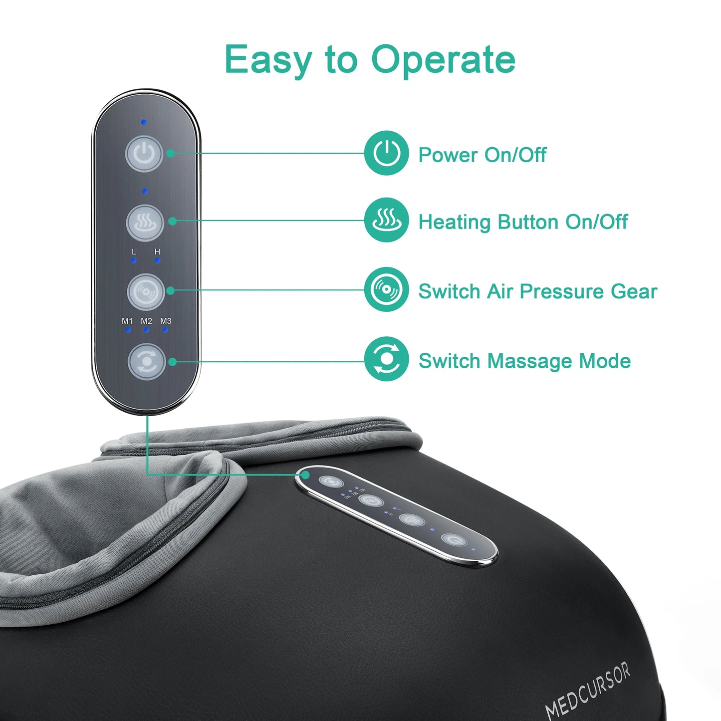 Medcursor Electric Shiatsu Foot Massager With Heat