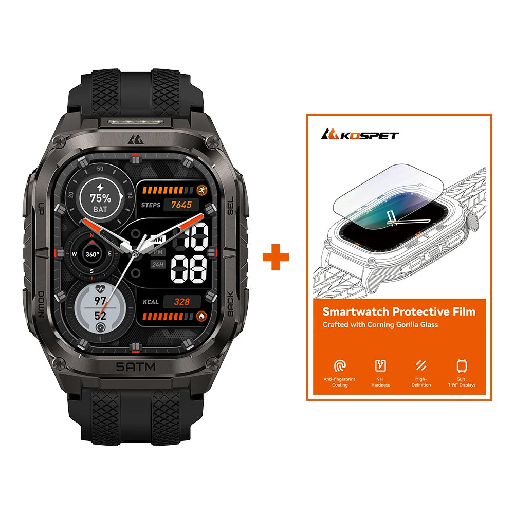Kospet Tank M4C GPS Smartwatch For Men Waterproof Health Tracker