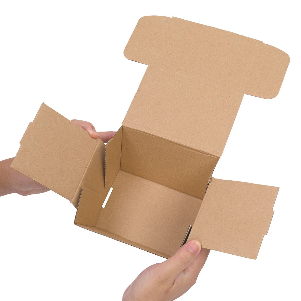 Set Of 50 White Corrugated Cardboard Shipping Boxes