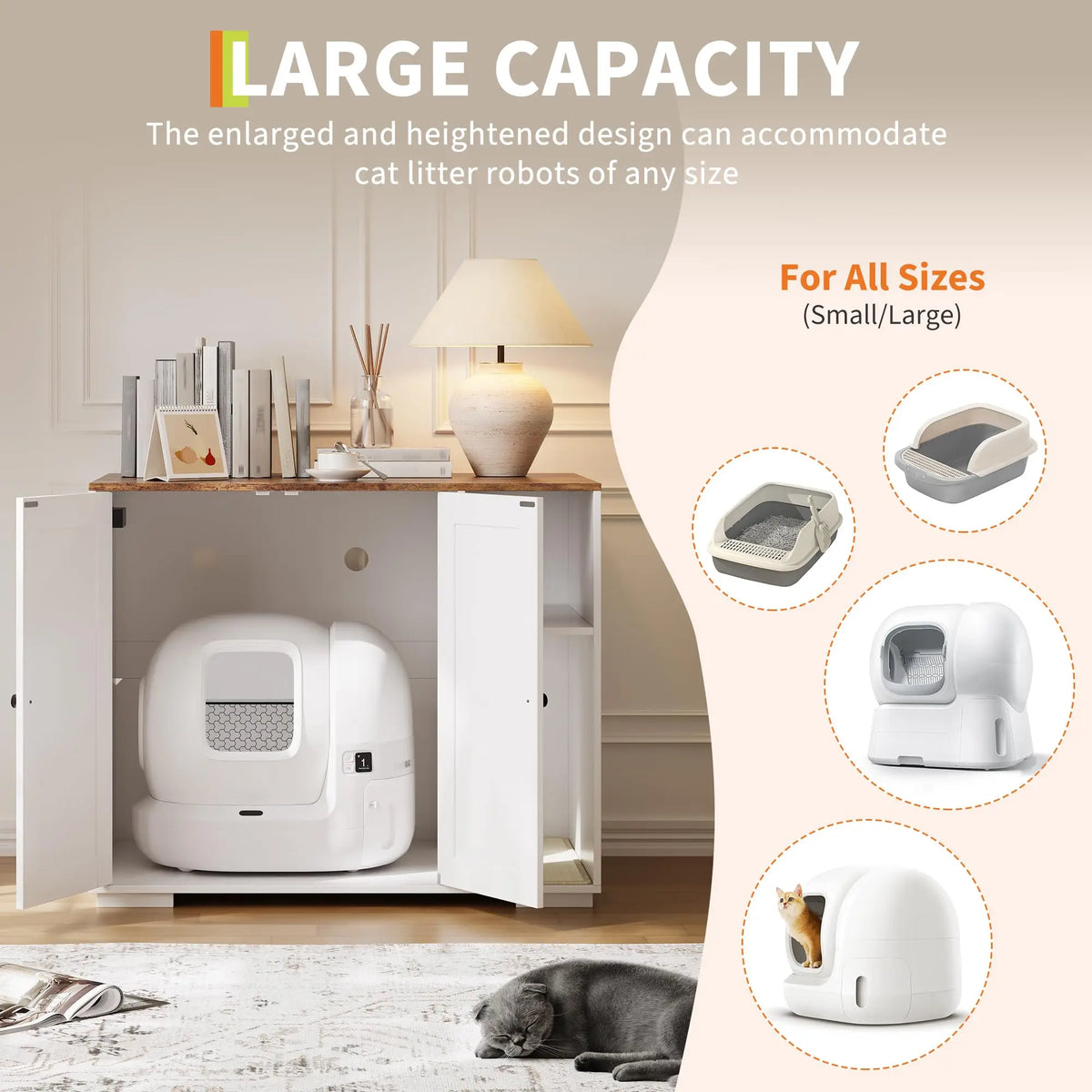 HiMISS Litter Robot 3 4 Cat Enclosure With Collector