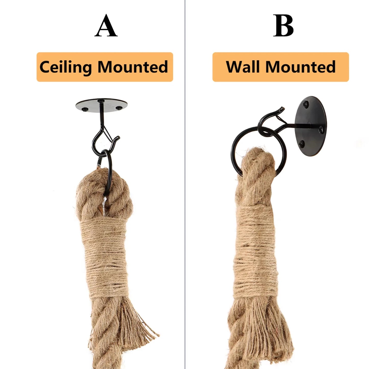 Cat Sisal Climbing Rope Scratcher Wall Mounted Interactive Exercise Toy