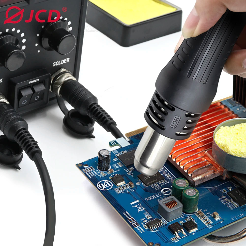 JCD 8586D Soldering Station Hot Air Gun and Soldering Iron