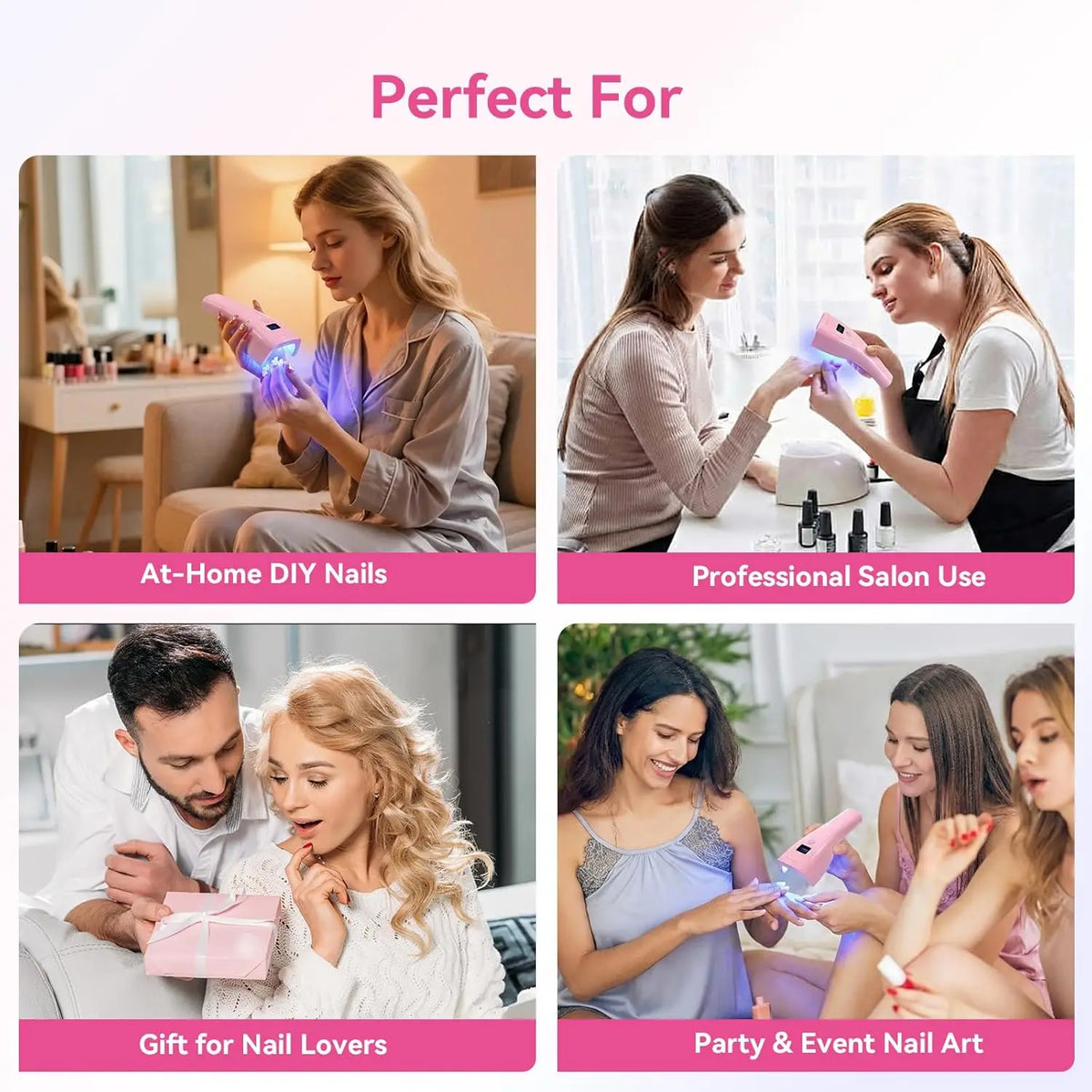 Makartt Portable Cordless 222mWcm2 Flash Cure UV LED Nail Lamp