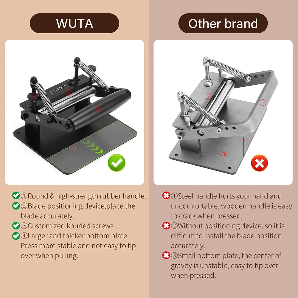 WUTA Manual Leather Skiving Machine For Strips And Belts