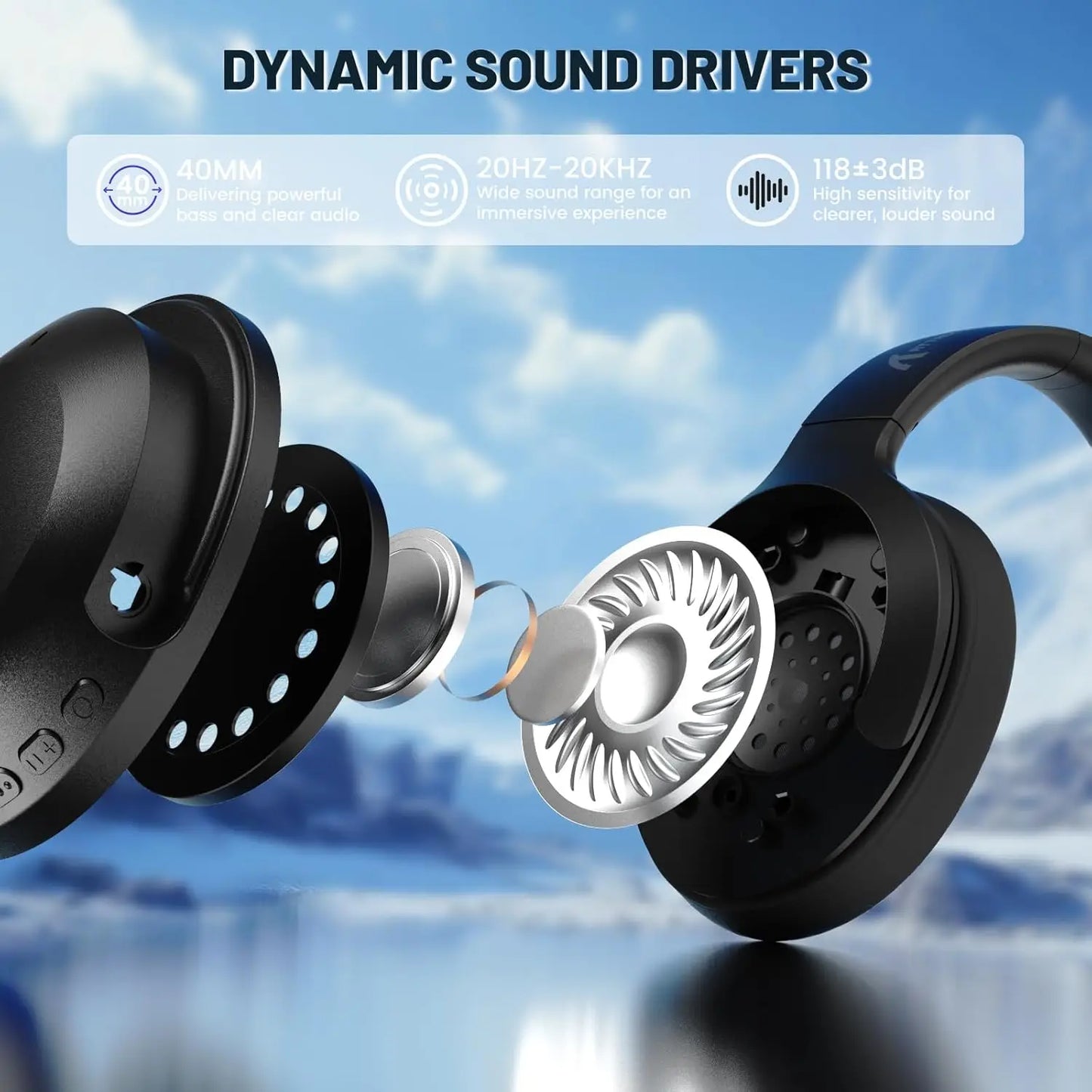 Attack Shark G300 Wireless Bluetooth Over Ear Headphones Noise Cancelling