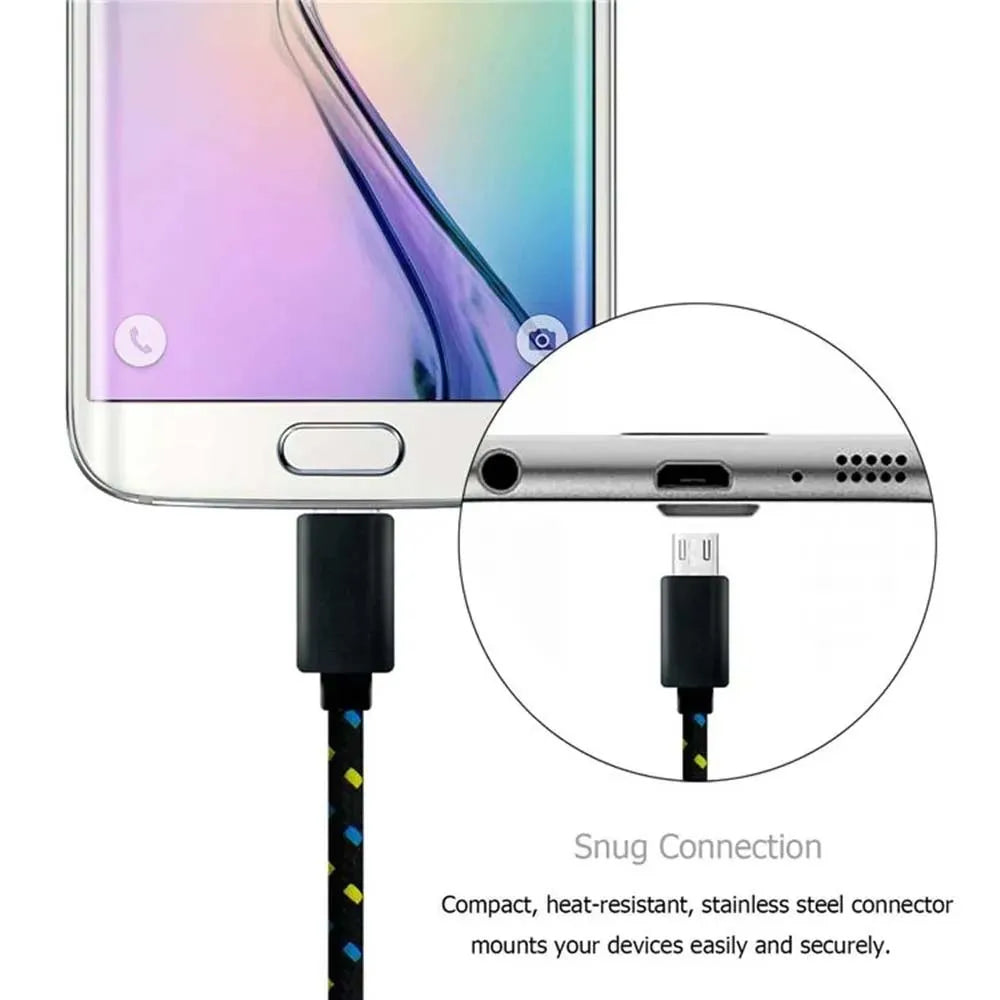 MYSTB Nylon Micro USB Cable Fast Charging Data Transfer Phone