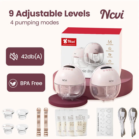NCVI Hands Free Wearable Electric Breast Pump With Quiet Suction
