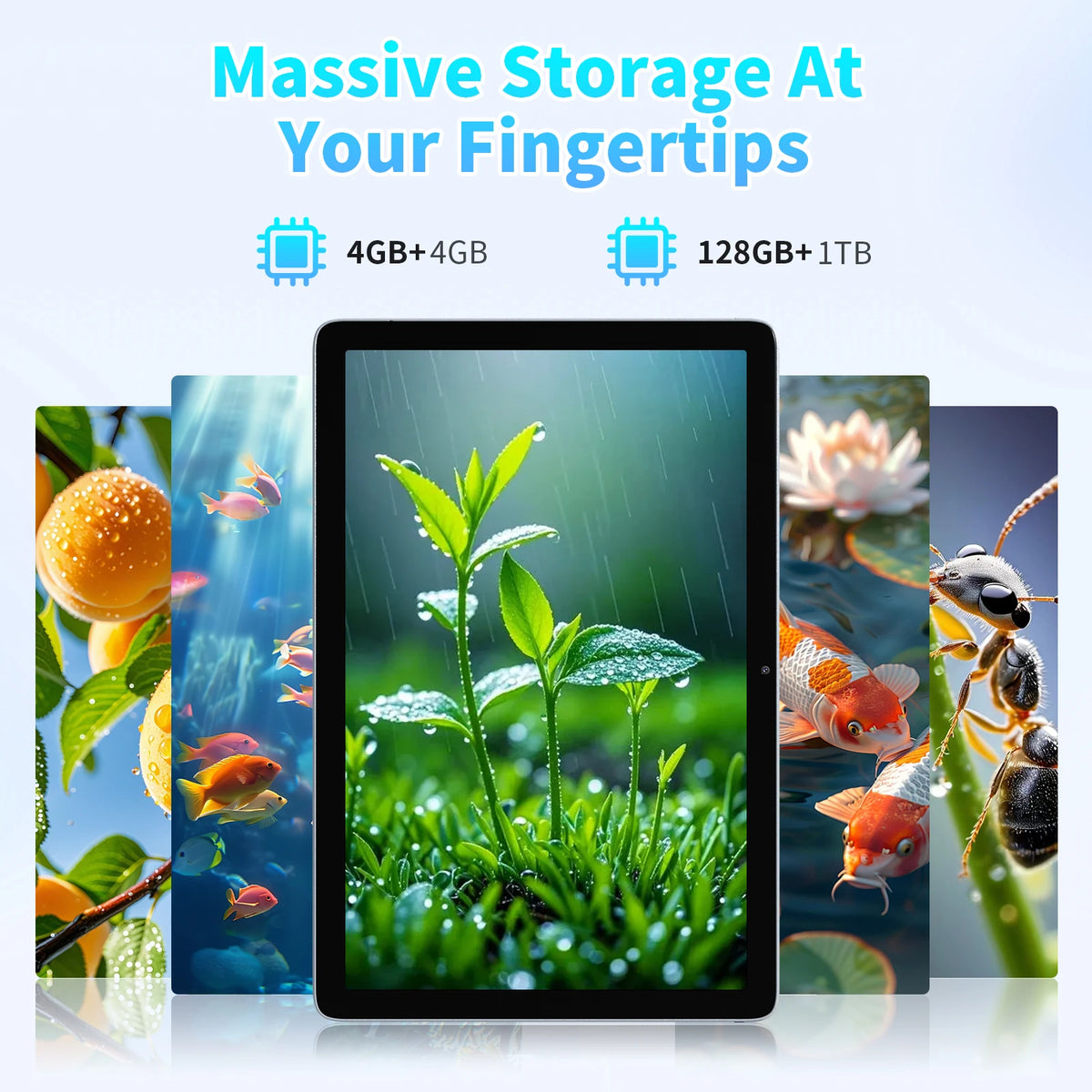Pritom Android Tablet Featuring 128GB Storage And Dual Cameras