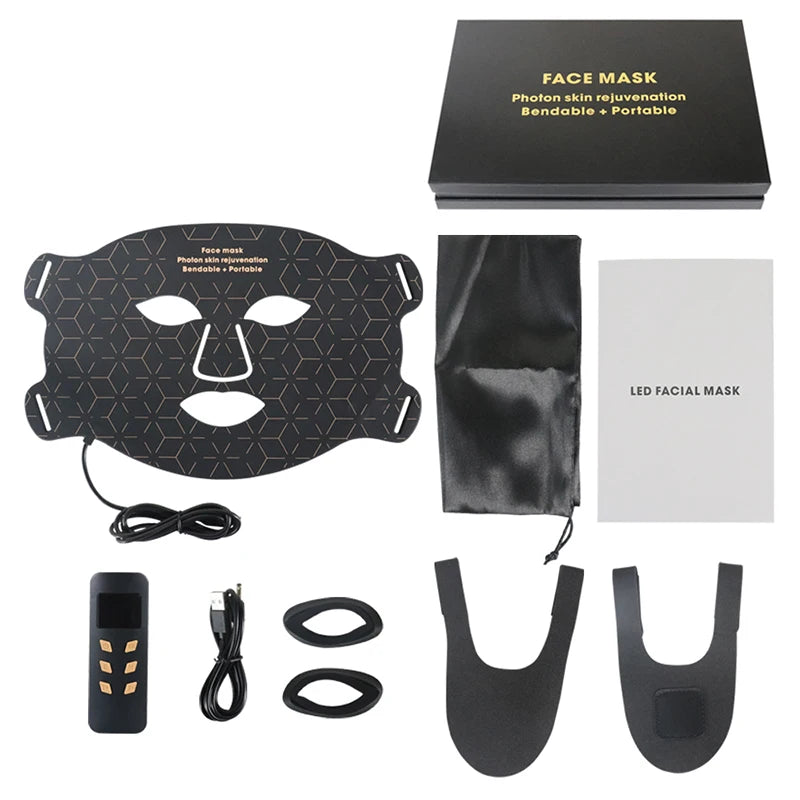 Portable Led Face Mask For Red Light Therapy Skin Rejuvenation