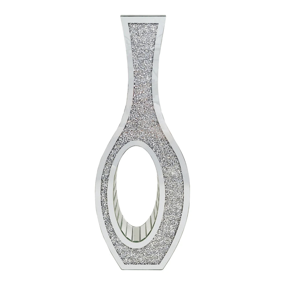 Decorative Mirrored Crush Diamond Floor Standing Vase