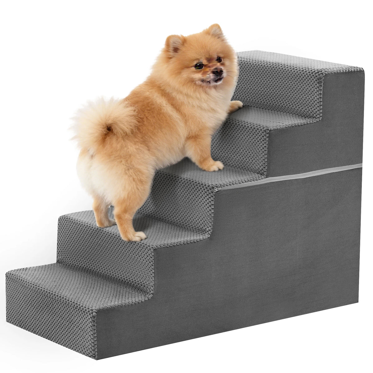 Three To Five Step Right Angled Foam Dog Stairs Ramp