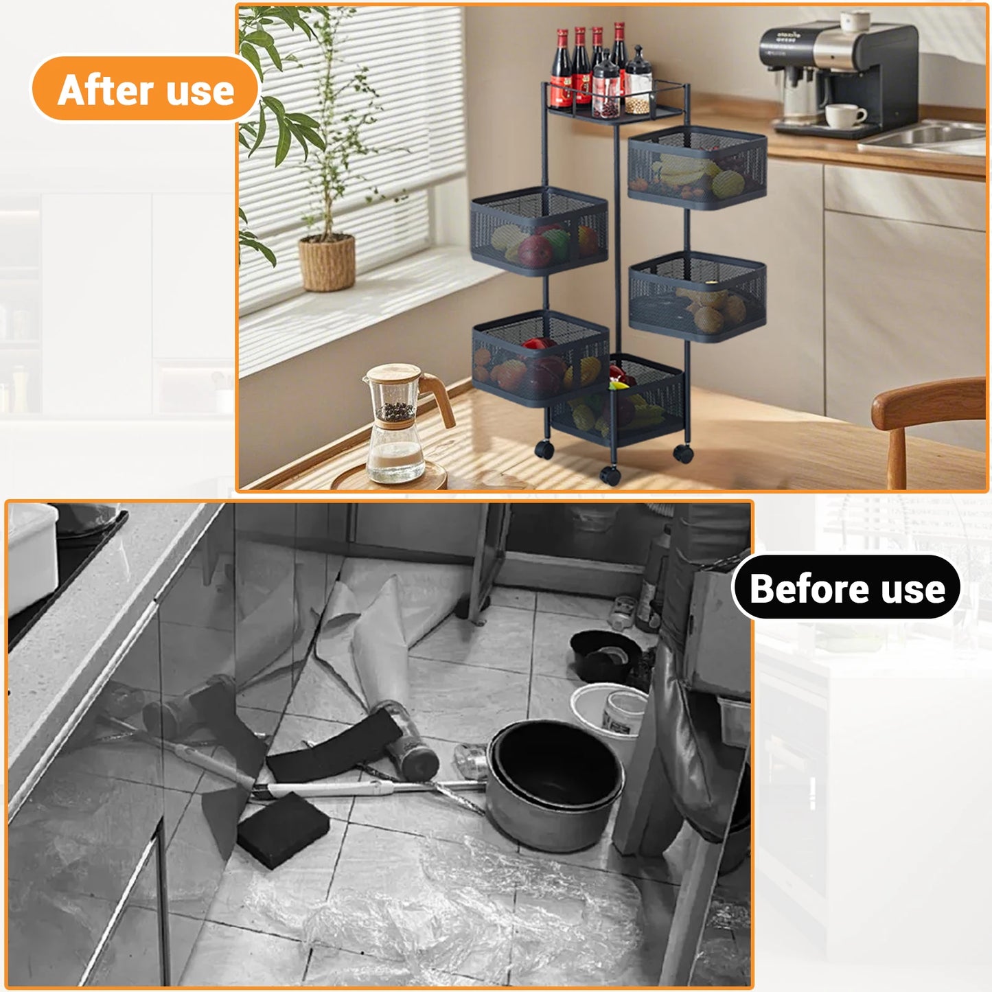 HobbyLane Five Layer Rotatable Carbon Steel Storage Rack