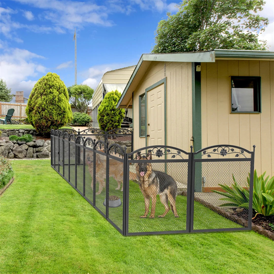 Bingopaw Heavy Duty Metal Dog Playpen Indoor Outdoor Pet Fence