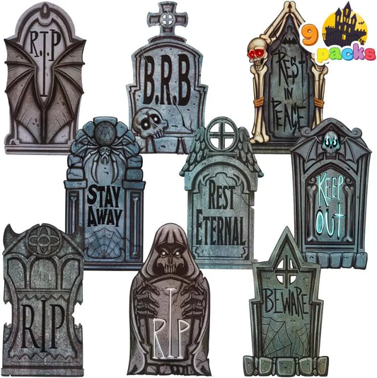 Halloween Tombstone Decorations for Outdoor Graveyard Lawn Cemetery