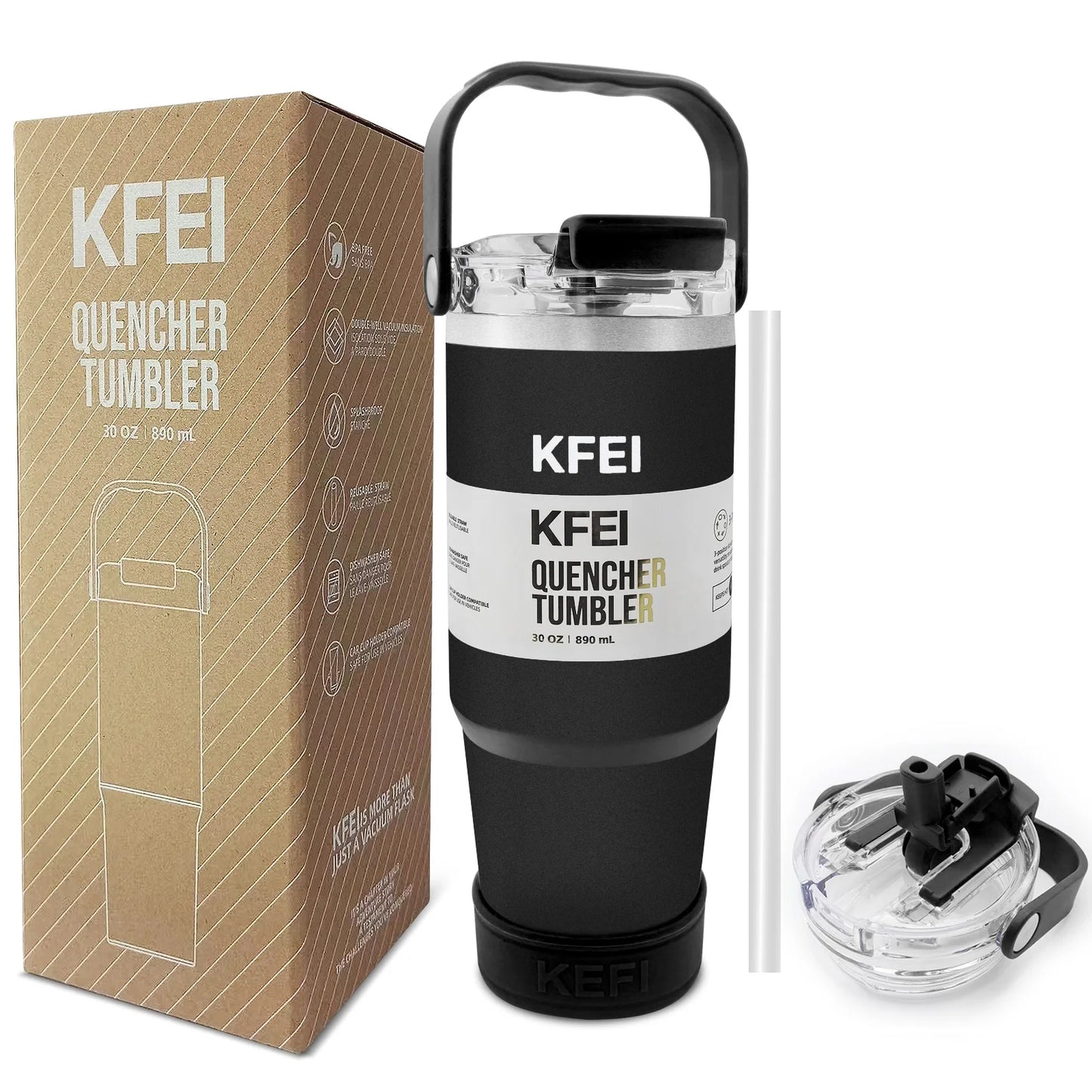 Double Wall Stainless Steel Tumbler With Lid And Straw Insulated