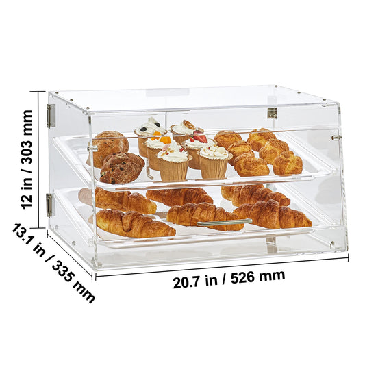 SucceBuy Commercial Acrylic Pastry Bakery Display Case