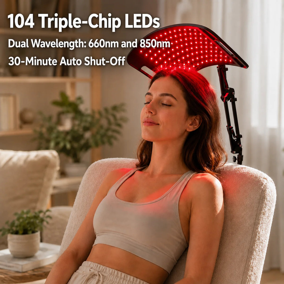 Red Light Therapy Panel For Face And Body Adjustable Stand