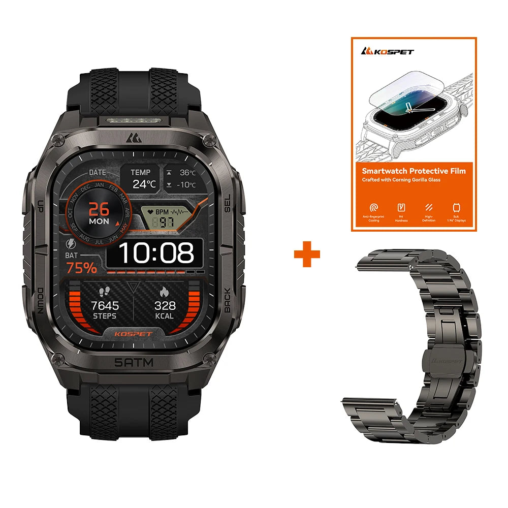 Kospet Tank M4C GPS Smartwatch For Men Waterproof Health Tracker