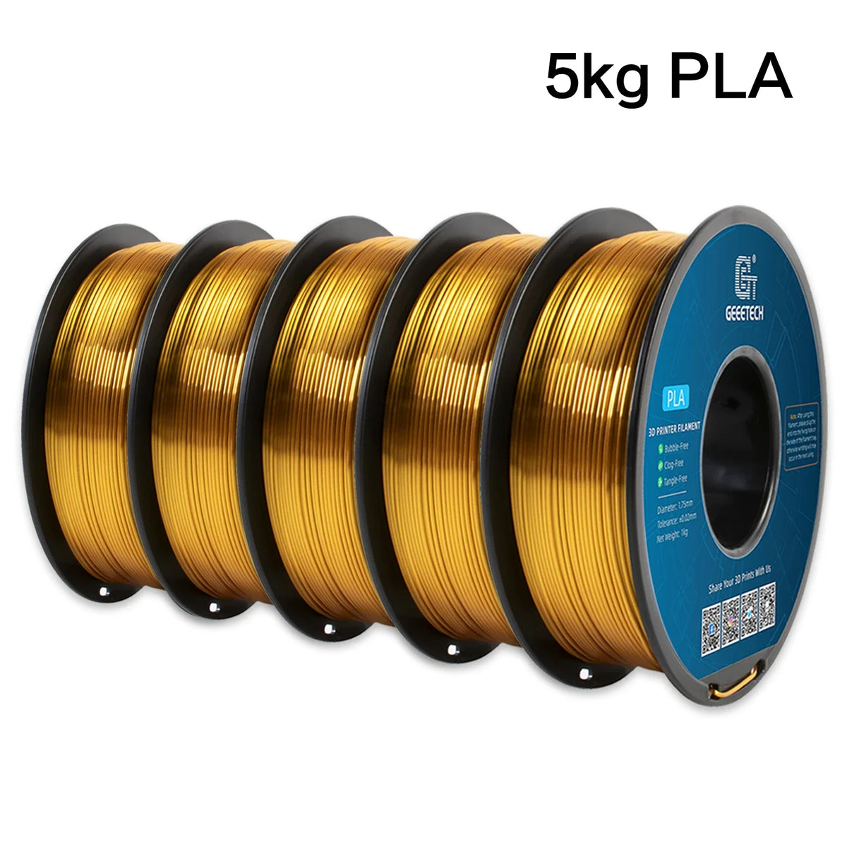Geeetech Silk PLA Filament 3D Printing High Gloss Vacuum Sealed