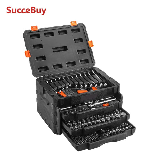 SucceBuy 450 Piece Mechanics Tool Set With Deep Metric Sockets