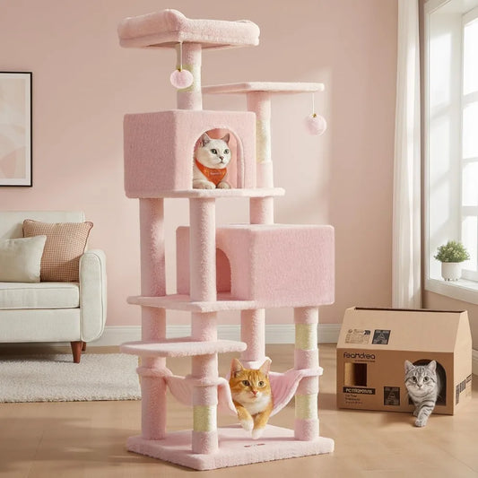 NBVCX Multi Level Cat Tree With Scratching Posts Perches Caves