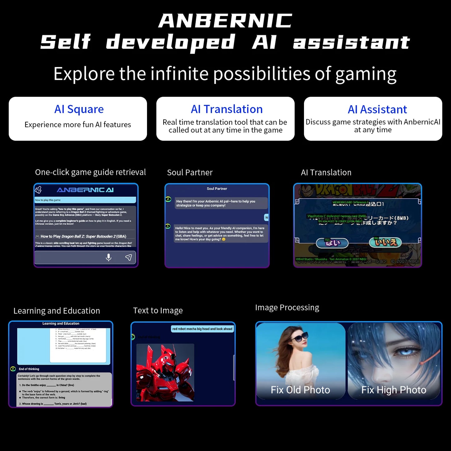 Anbernic RG Slide Android Handheld Game Console Unisoc T820
