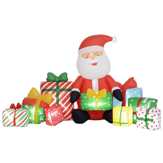 Outsunny Christmas Inflatable Santa Claus With LED Lights