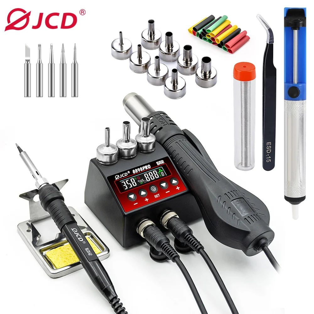 JCD 8586D Soldering Station Hot Air Gun and Soldering Iron