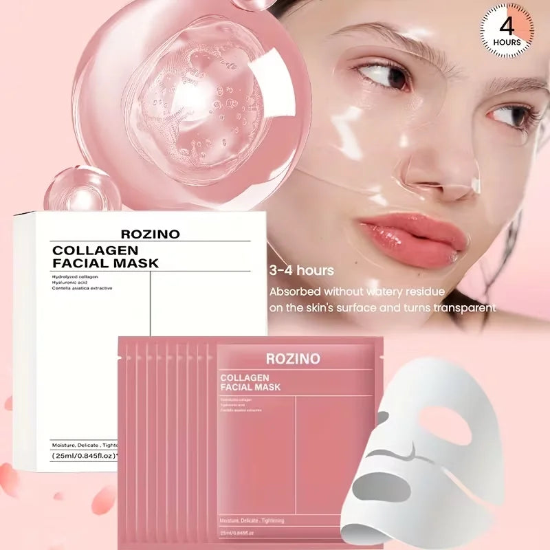 Intensive Bio Collagen Hydrating Facial Mask Set For Radiant Skin
