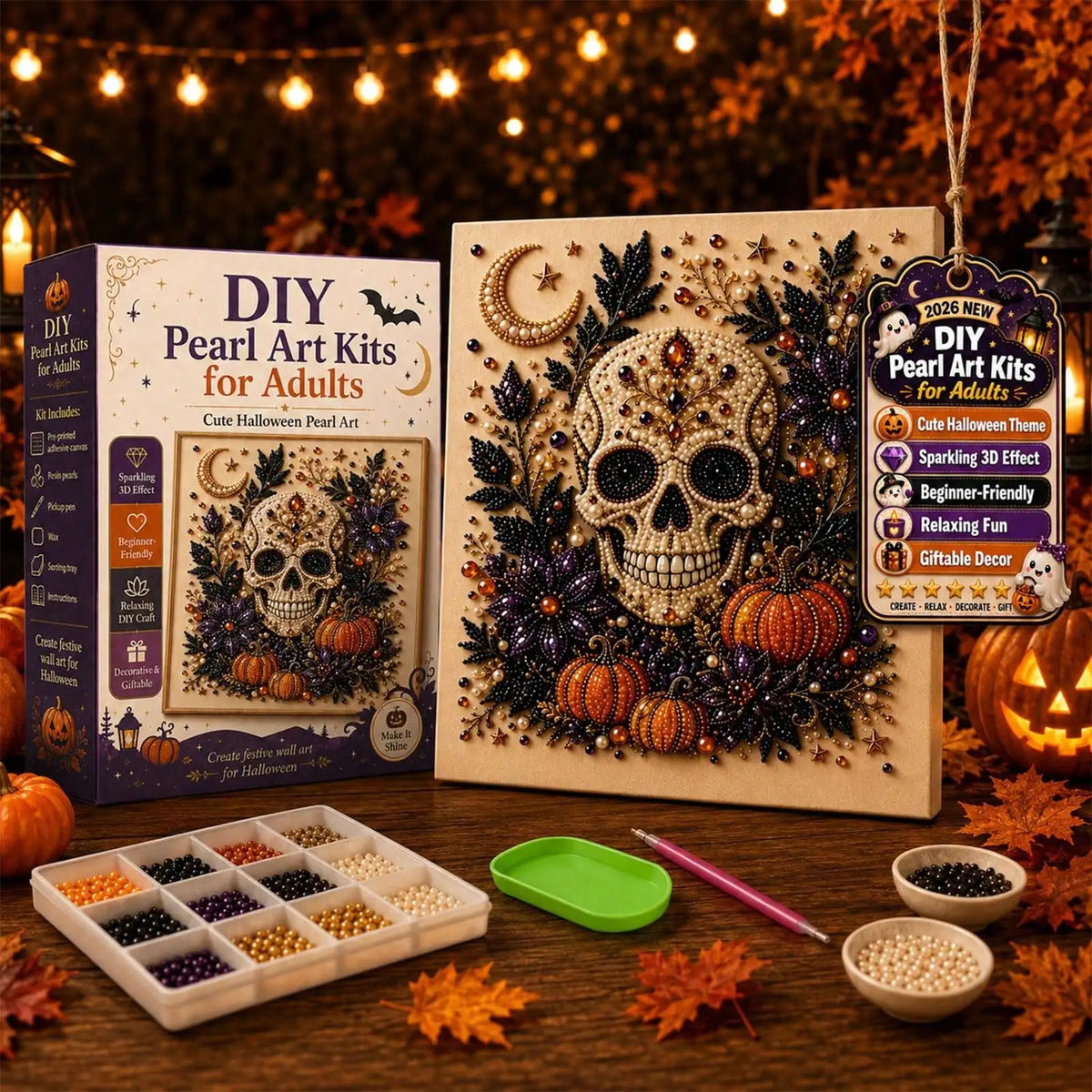 Halloween Ghost Pearl 3D Diamond Painting DIY Craft Kit Decor