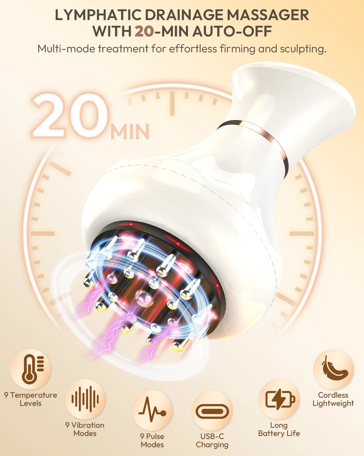 Lymphatic Drainage Massager for Body Sculpting and Relaxation