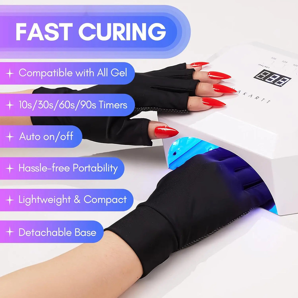 Makartt 36W Rechargeable Aurora UV LED Nail Lamp