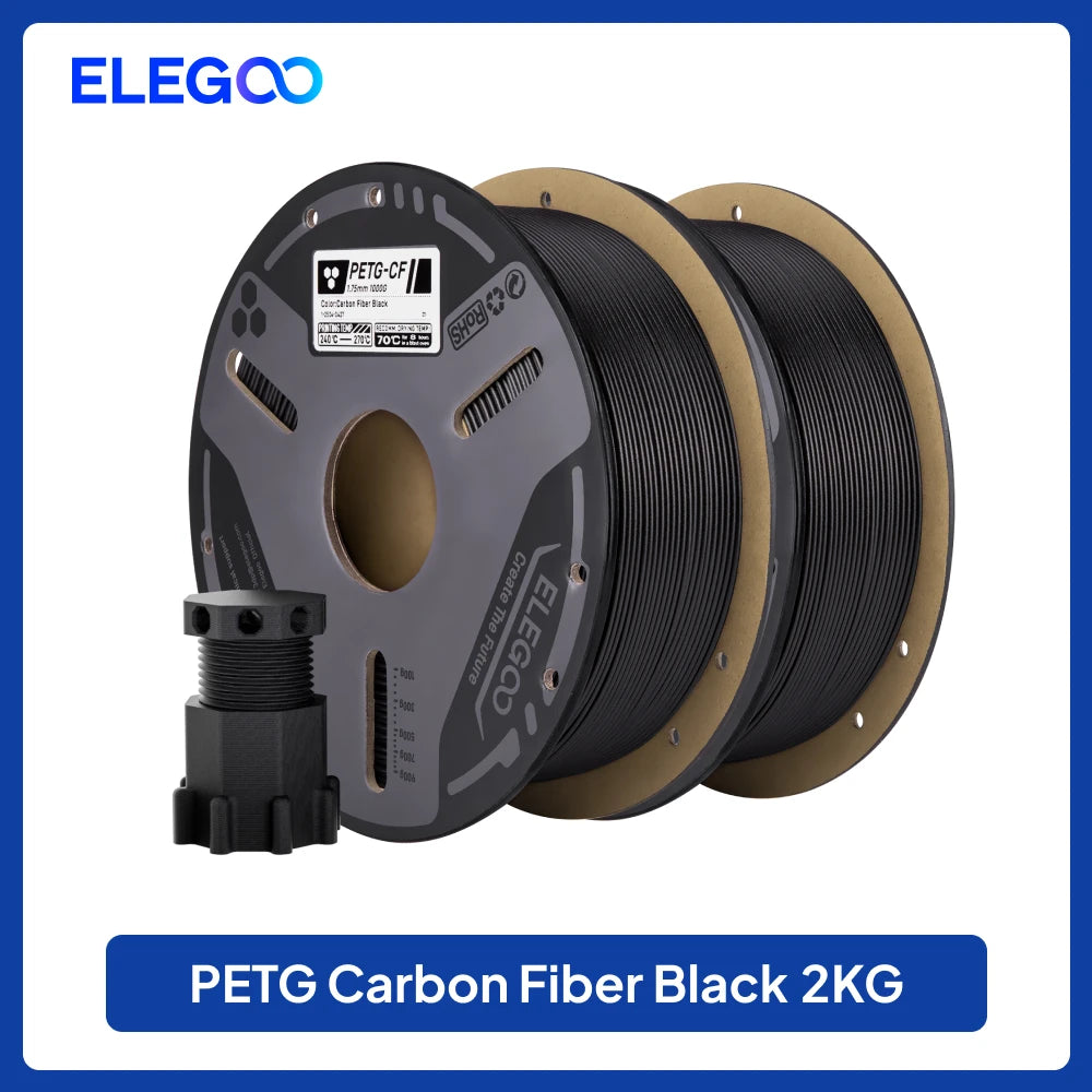 ELEGOO PETG-CF Carbon Fiber 3D Printing Filament for FDM Printers