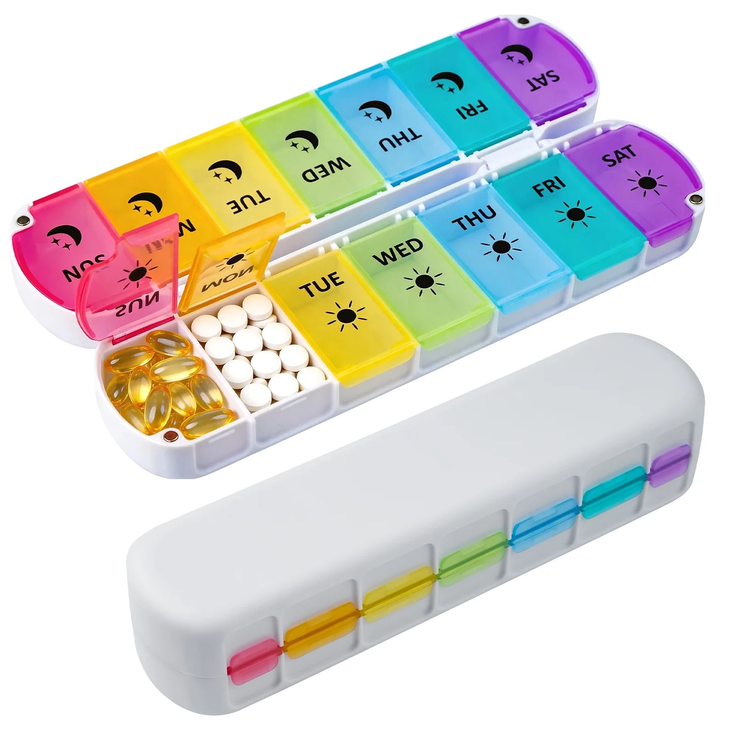 Portable Travel BPA Free Pill Case Waterproof Medicine Weekly Organizer