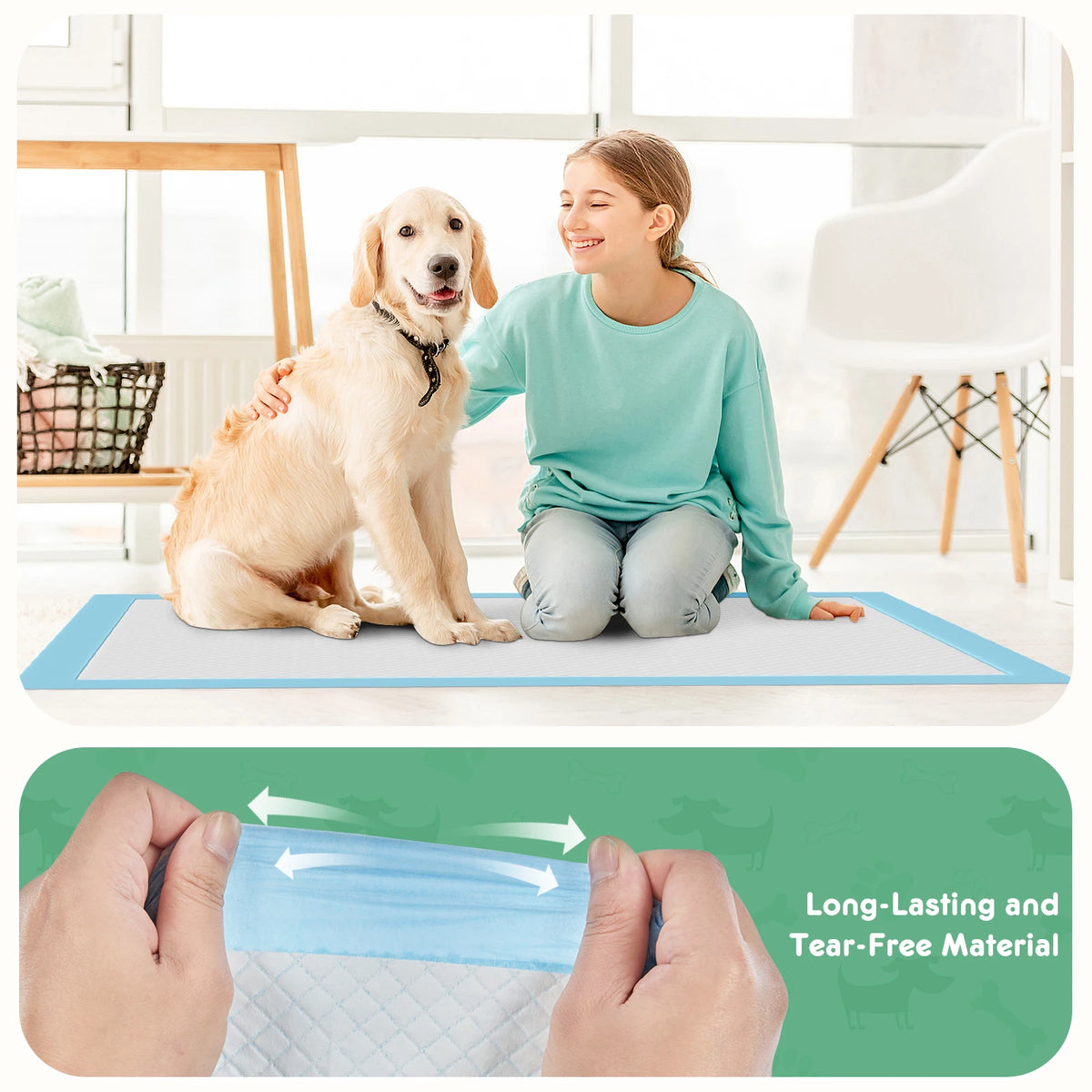 JHK Disposable Dog Underpads For Pet Cats Puppy