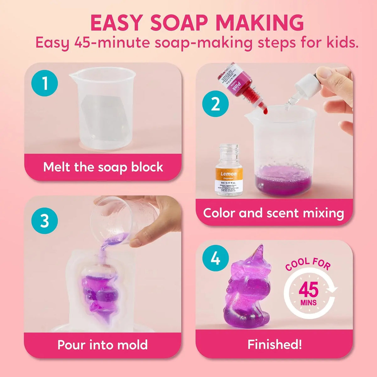 Joyfy Unicorn Soap Making Creative Craft Kit For Kids