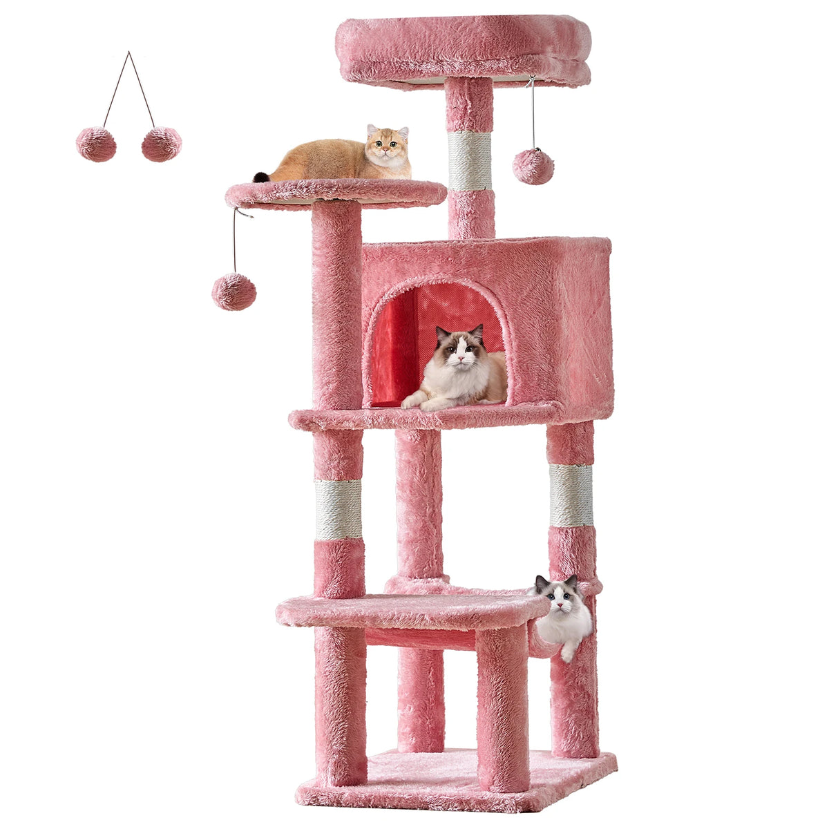 JHK Multi-Level Cat Tree Tower With Sisal Scratching Posts